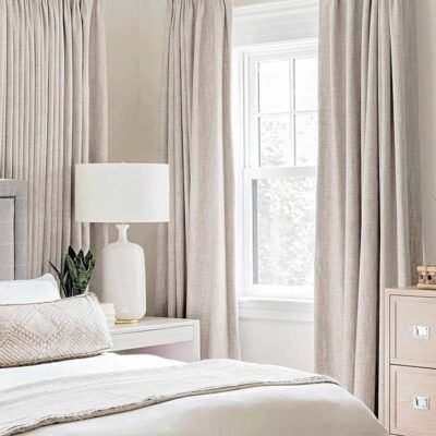 "Velle" Customized 100% Blackout Linen Textured Curtains (2 Panels)
