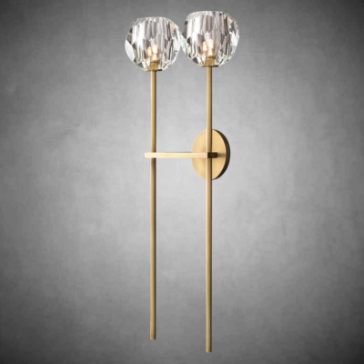 Bolura De Cristal Glass Grand Double Sconce
