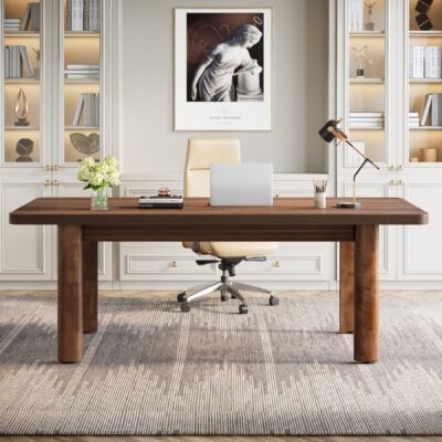 Wood Executive Desk, 62.99 Sturdy Computer Desk Conference Table