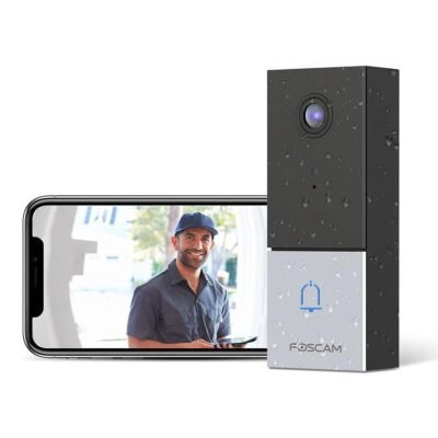 Foscam 2K 4MP 2.4Ghz/5Ghz Wi-Fi Home Security Smart Doorbell