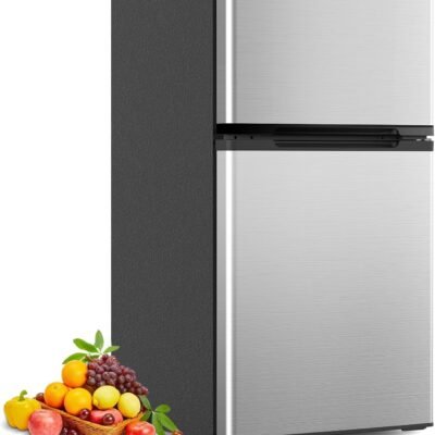 3.2 Cu.Ft Mini Fridge with Freezer, Double Door Compact Refrigerator 58087RRE0