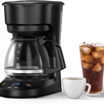 5-Cup Drip Coffee Maker - Programmable, Auto Brew, Auto Pause, Keep Warm Function CM3710H