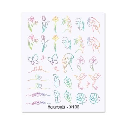 Water Decals Nail Sticker X106