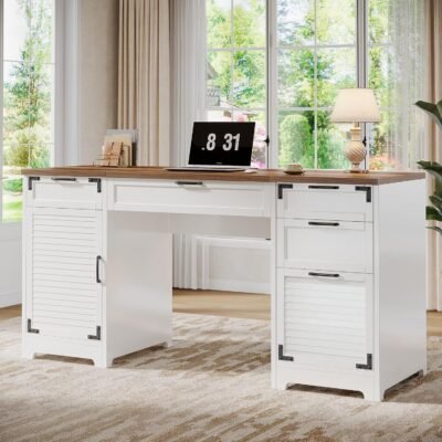 59 Executive Desk, Computer Office Desk Study Table with File Drawers
