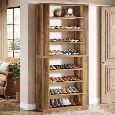 80 Shoe Cabinet, 9-Tier Large Freestanding Shoe Storage Organizer for 32-36 Pairs