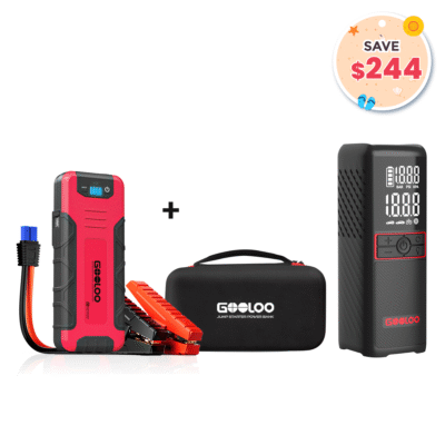GOOLOO GE4500 Jump StarterGT160 Tire InflatorEVA Box