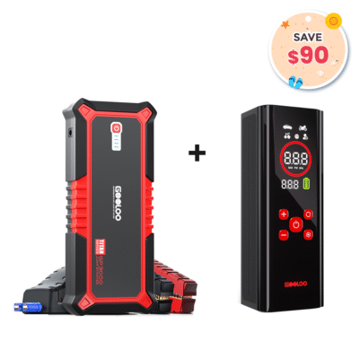 GOOLOO GP3000 Jump Starter with AP150 Pro Tire Inflator