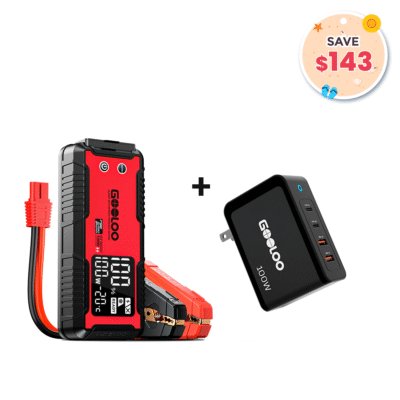 GOOLOO GT3000 Jump Starter with 100W Fast Wall Charger