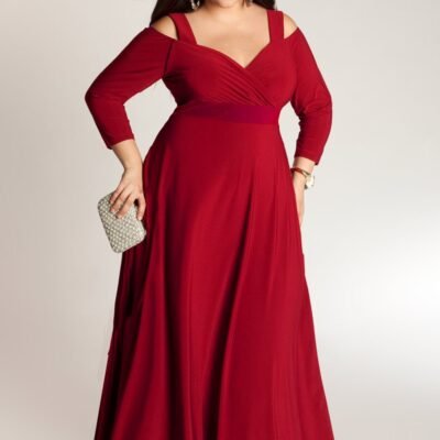 Siren Plus Size Dress in Crimson Ruby (Made To Order)