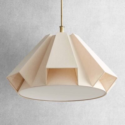 Geometric Linen Pendant Light