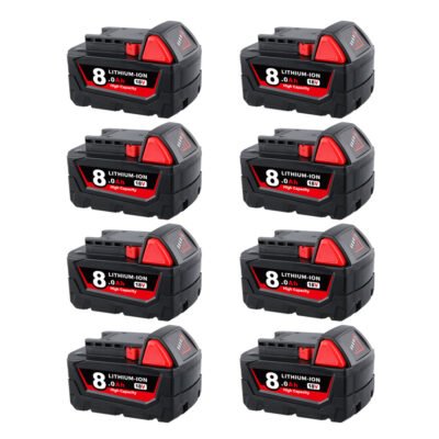 For Milwaukee 18V Battery 8.0Ah Replacement  48-11-1820 M18 Batteries 8 Pack
