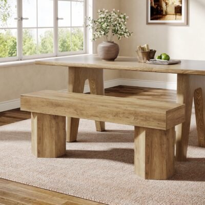 Wooden Dining Seat, 41 End of Bed Bench for Indoor Space