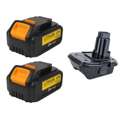 For Dewalt 20V Battery Replacement  6.0Ah 2 Pack With 18v to 20v Adaptor  Special Combo