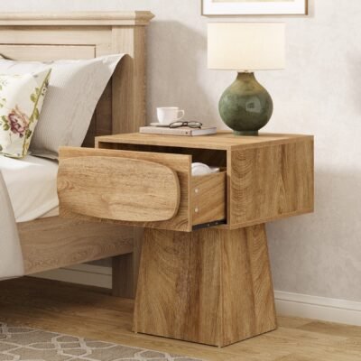 Modern Nightstand, Bed Side Table with Drawer Storage