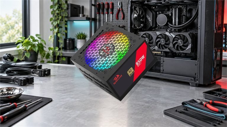 Redragon RGMS-850W Air for RTX 5080: 12V-2×6 Cable, Power Headroom, Connector Layout, and What to Verify